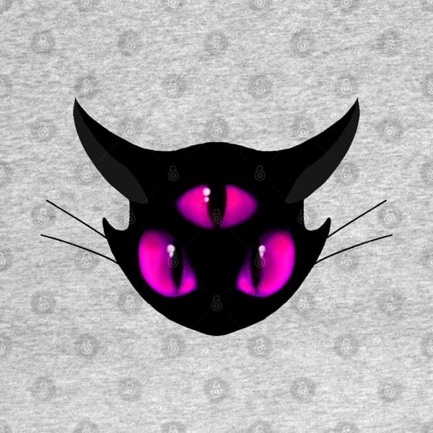 Pink three eyed cat by B A3x